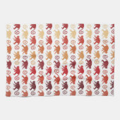 Linge De Cuisine Motif rouge de singes (Horizontal)
