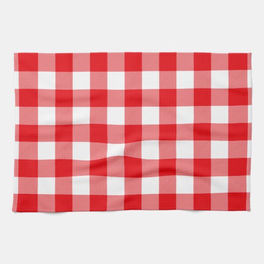Linge De Cuisine Motif rouge et blanc de contrôle de Buffalo (Horizontal)