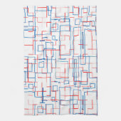 Linge De Cuisine Motif rouge et bleu élégant (Vertical)