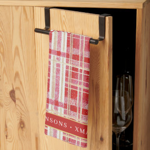 Linge De Cuisine Motif rouge Gold Plaid N° 2 ID1009