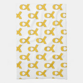 Linge De Cuisine Motif Ruban Doré (Vertical)