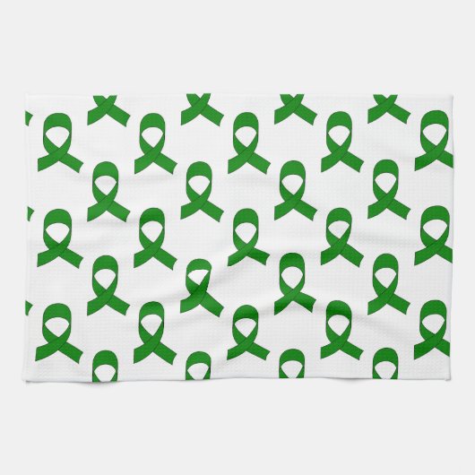 Linge De Cuisine Motif Ruban Vert (Horizontal)
