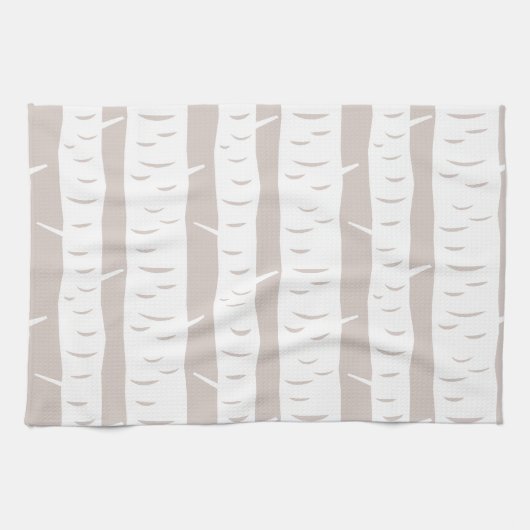 Linge De Cuisine Motif Rustic Birch Tree (Horizontal)