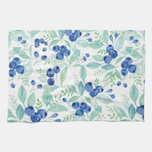 Linge De Cuisine Motif rustique d'été de baie de myrtille de mili