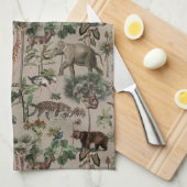 Linge De Cuisine Motif Safari de la Jungle tropicale (Quart Plié)