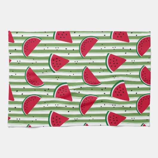 Linge De Cuisine Motif sans couture à rayures de pastèque (Horizontal)