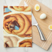 Linge De Cuisine Motif sans couture de Chow-Chow Retro (Quart Plié)