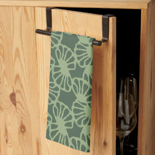 Linge De Cuisine Motif sans couture de corail floral abstrait vert