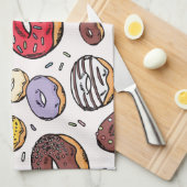 Linge De Cuisine Motif sans couture de donuts (Quart Plié)