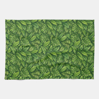 Linge De Cuisine Motif sans couture de feuilles tropicales modernes