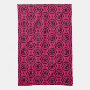 Linge De Cuisine Motif sans couture de fleur noire de framboise