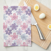 Linge De Cuisine Motif sans couture de fleurs Y2K (Quart Plié)