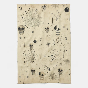 Linge De Cuisine Motif sans couture Halloween épouvantable vintage