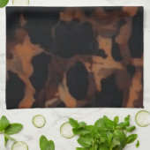 Linge De Cuisine Motif sans fil Tortoiseshell, Chic TortoiseShell (Plié)