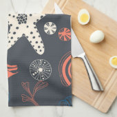 Linge De Cuisine Motif sans joint avec coquillages (Quart Plié)