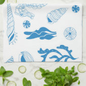 Linge De Cuisine Motif sans joint avec coquillages (Plié)