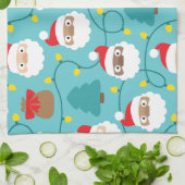 Linge De Cuisine Motif Santa Clauses (Plié)