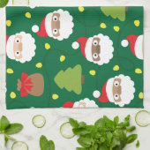 Linge De Cuisine Motif Santa Clauses (Plié)