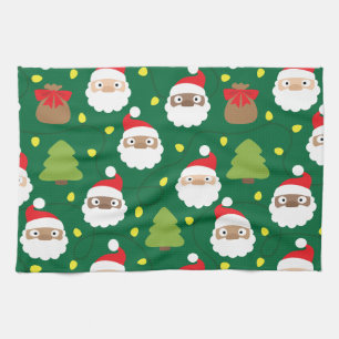 Linge De Cuisine Motif Santa Clauses