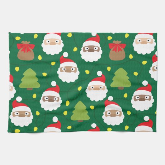 Linge De Cuisine Motif Santa Clauses (Horizontal)