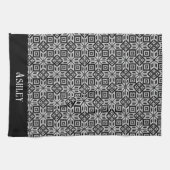 Linge De Cuisine Motif scandinave noir et blanc (Horizontal)