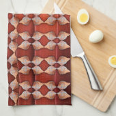 Linge De Cuisine Motif Sea Shell, Rouge (Quart Plié)