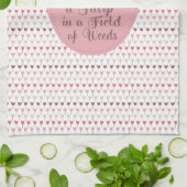 Linge De Cuisine Motif simple de tulipe rose (Plié)