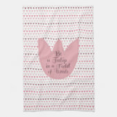Linge De Cuisine Motif simple de tulipe rose (Vertical)