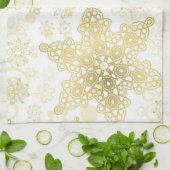 Linge De Cuisine Motif Snowflake (Plié)