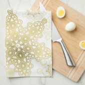 Linge De Cuisine Motif Snowflake (Quart Plié)