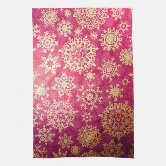 Linge De Cuisine Motif Snowflake (Vertical)