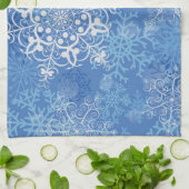 Linge De Cuisine Motif Snowflake (Plié)
