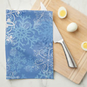 Linge De Cuisine Motif Snowflake (Quart Plié)