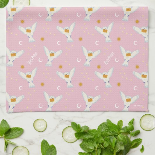 Linge De Cuisine Motif Solstice Hedwig Rose (Plié)