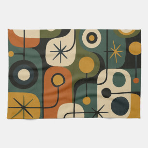 Linge De Cuisine Motif Starburst du milieu du siècle moderne