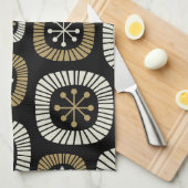 Linge De Cuisine Motif Starburst moderne du milieu du siècle (Quart Plié)