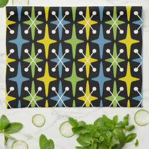 Linge De Cuisine Motif Starburst moderne du milieu du siècle