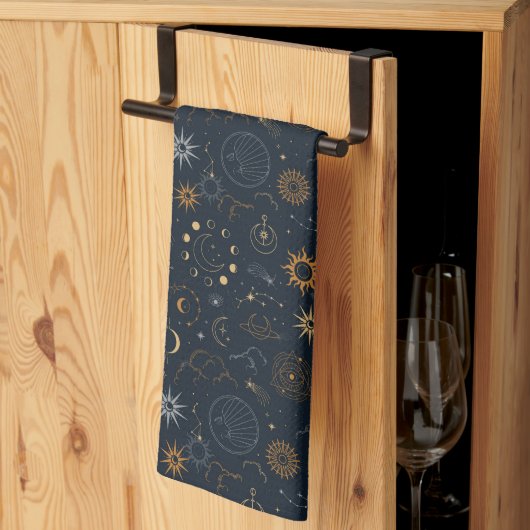 Linge De Cuisine Motif Stars & Planètes (Pliage en tiers)