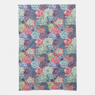 Linge De Cuisine Motif succulent coloré