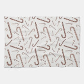 Linge De Cuisine Motif Sucre de canne Brown et blanc (Horizontal)
