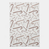 Linge De Cuisine Motif Sucre de canne Brown et blanc (Vertical)