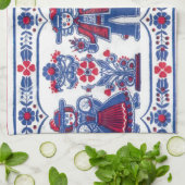 Linge De Cuisine Motif suisse traditionnel de folklore (Plié)