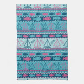 Linge De Cuisine Motif Super Fun Fish And Sailboat (Vertical)