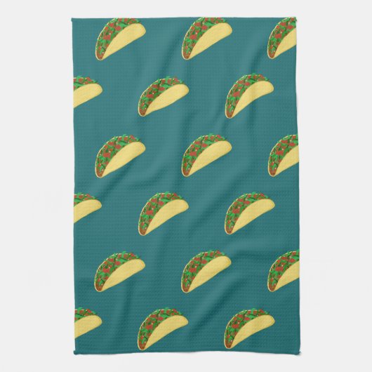 Linge De Cuisine Motif Taco Deep Green (Vertical)