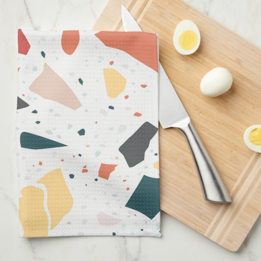 Linge De Cuisine Motif Terrazzo (Quart Plié)