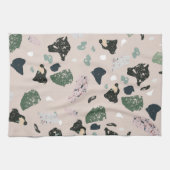 Linge De Cuisine Motif Terrazzo Vert (Horizontal)