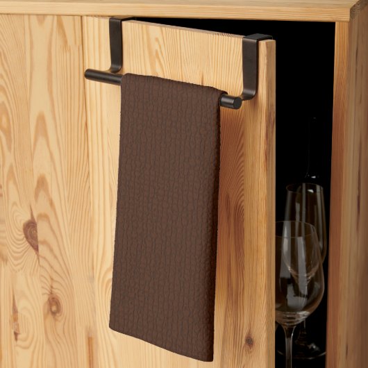 Linge De Cuisine Motif texturé en mosaïque Brown foncé (Pliage en tiers)