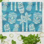Linge De Cuisine Motif Tiki moderne du milieu du siècle rétro (Plié)