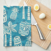 Linge De Cuisine Motif Tiki moderne du milieu du siècle rétro (Quart Plié)
