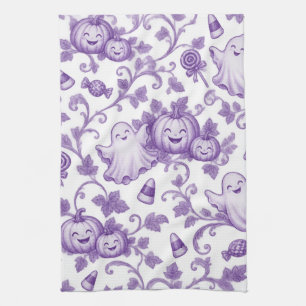 Linge De Cuisine Motif Toile Halloween Violet Fantaisiste Enfants M